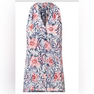 NEW CAbi Sleeveless Floral Print Stem Blouse Size XS